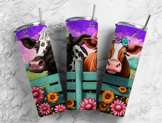 Neon Cow Tumbler