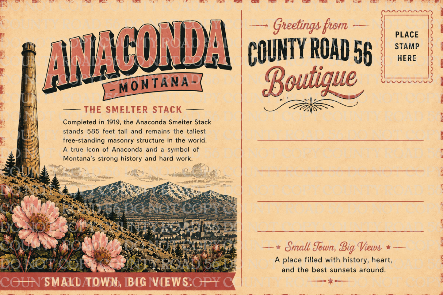 Montana Bitterroot Post Card