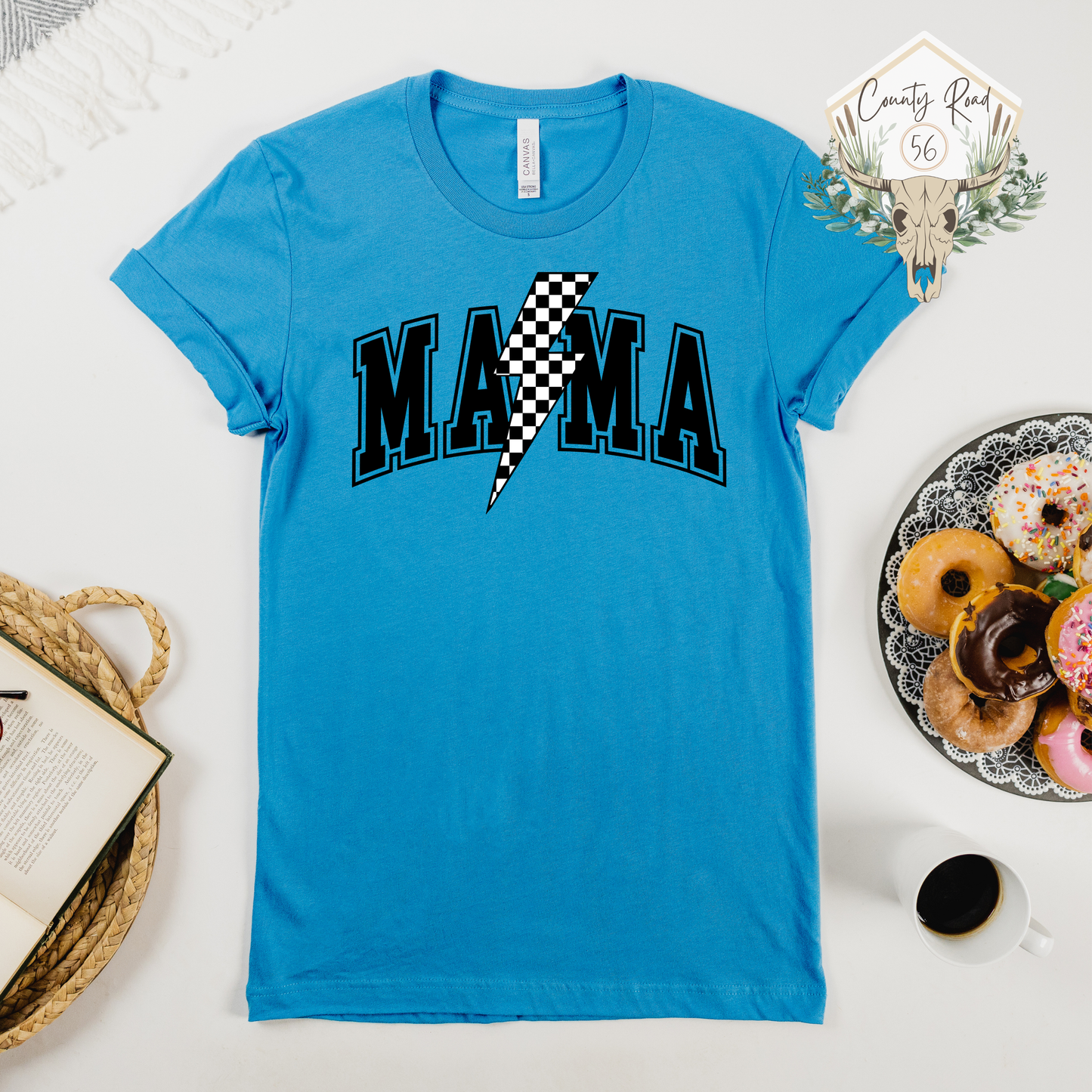 Mama Checkered Lightning Bolt