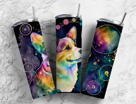 Space Dog Corgi Tumbler