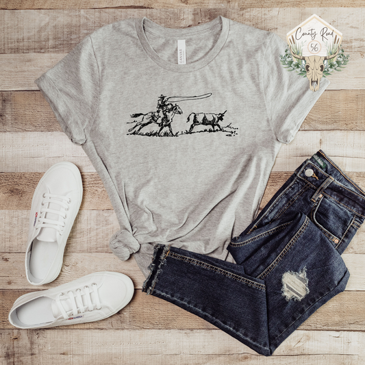 Western Cowboy Roping